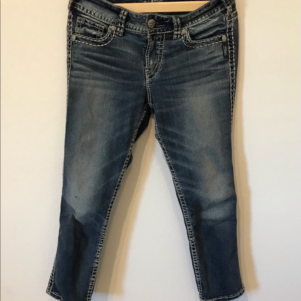 Silver Suki Mid Capri Jeans Size 29